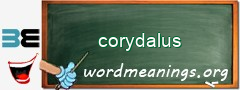 WordMeaning blackboard for corydalus